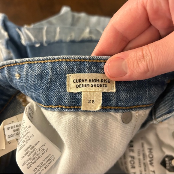 Madewell Curvy High-Rise Denim Shorts Size 28 Medium Wash - Picture 6 of 16